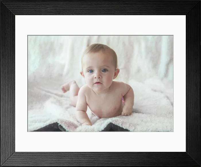 Framed Print : Little baby girl playing at home Framed Print : Little baby girl playing at home