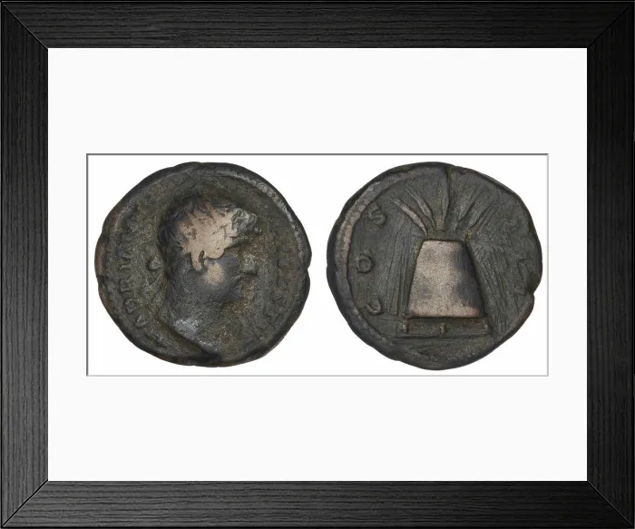 Framed Print : quadrans. Hadrian (Roman emperor; 117-138), emperor Framed Print : quadrans. Hadrian (Roman emperor; 117-138), emperor