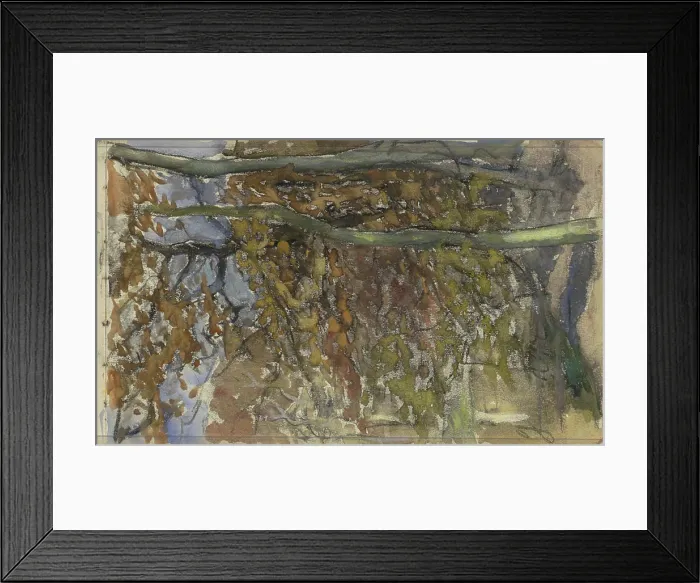 Framed Print : Trees in a hilly landscape, Johan Antonie de Jonge