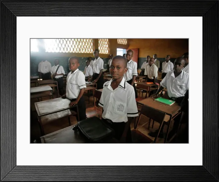 Framed Print : Sierra Leonean students in a classroom Framed Print : Sierra Leonean students in a classroom