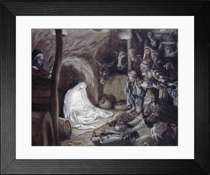 Framed Print : Adoration of the Shepherds James Tissot (1836-1902 French)