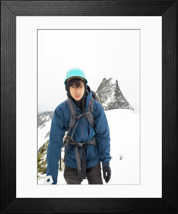 Framed Print : Mountaineering trip to the Clarke Group, Harrison, British Columbia