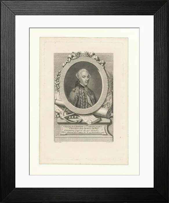 Framed Print : Charles Henri Cte. D'Estaing, chevalier des ordres du Roy Framed Print : Charles Henri Cte. D'Estaing, chevalier des ordres du Roy