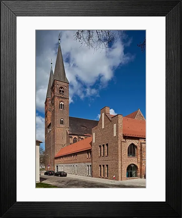 Framed Print : Stendal Altmark Cathedral in front of it 2010-13 newly built west wing of the cloister 74798 by the architectural