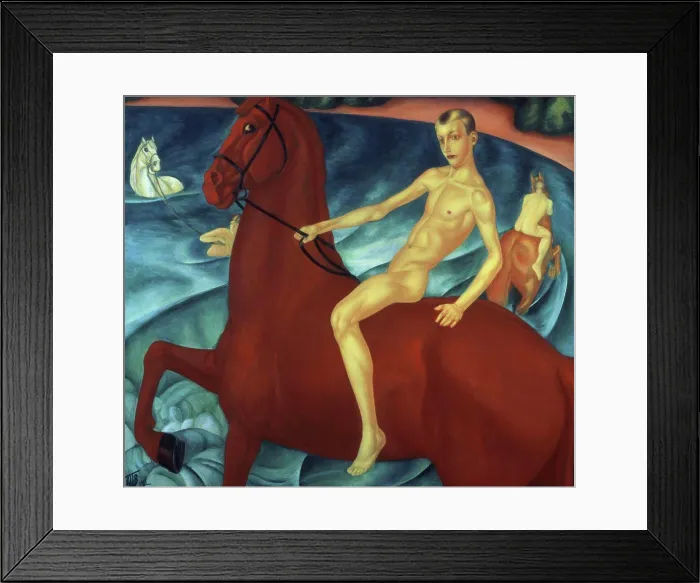 Framed Print : The Bathing Of The Red Horse S