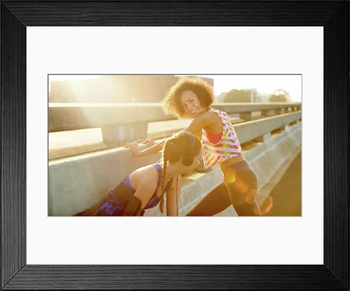 Framed Print : Portrait, fitness and women in city Framed Print : Portrait, fitness and women in city