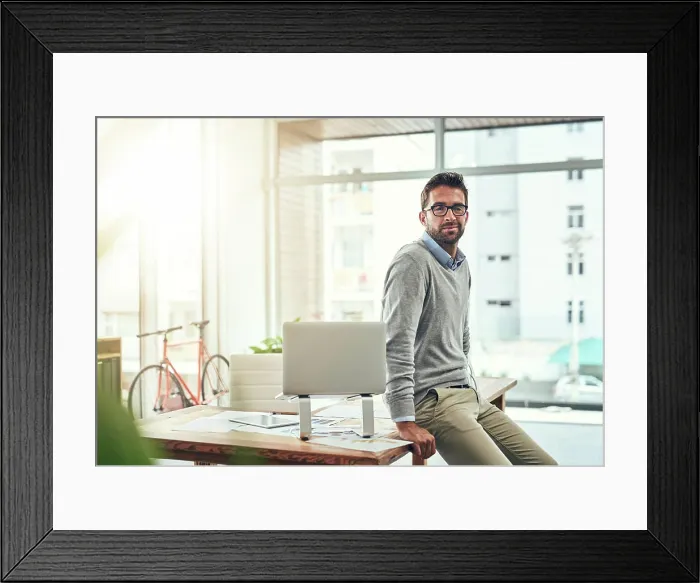 Framed Print : Portrait, business and man in office Framed Print : Portrait, business and man in office