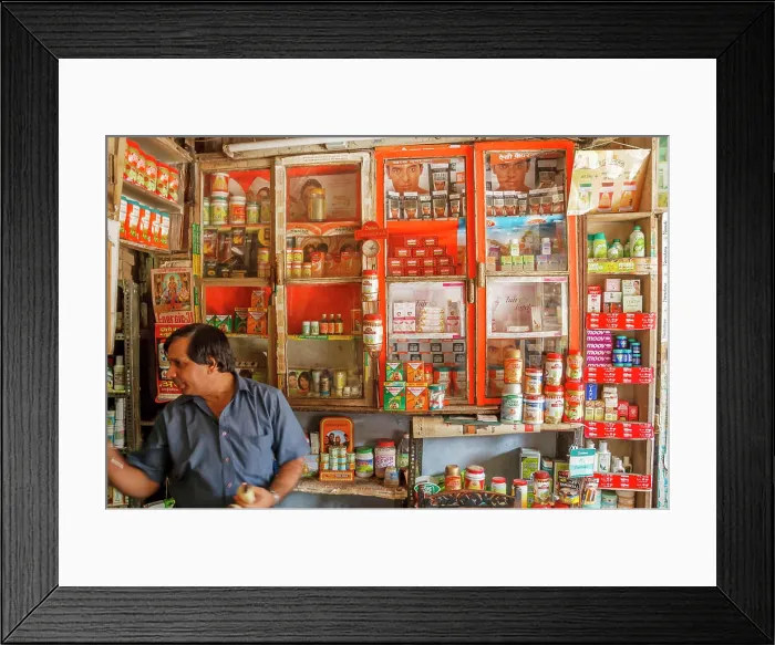 Framed Print : Pharmacy, New Delhi, India Framed Print : Pharmacy, New Delhi, India