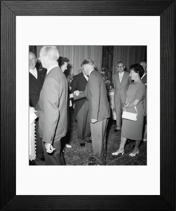 Framed Print : Anefo photo collection. H. H. J. van de Pol (ANP) goodbye. 30 June 1960