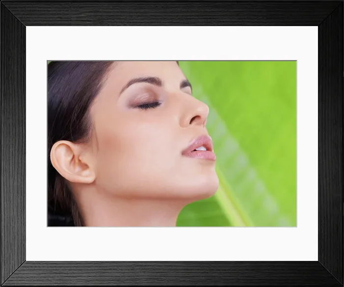 Framed Print : Woman, relax and beauty with makeup Framed Print : Woman, relax and beauty with makeup