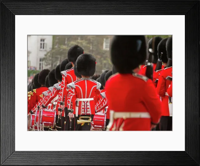 Framed Print : England, London, Whitehall. Guards Band marching at the Trooping of the Colour Framed Print : England, London, Whitehall. Guards Band marching at the Trooping of the Colour