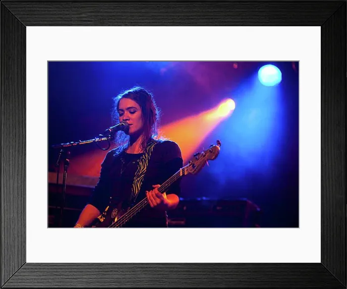 Framed Print : Singer and front woman Eve Monney of the Swiss band Eve & The T-shirts live in the Schueuer venue