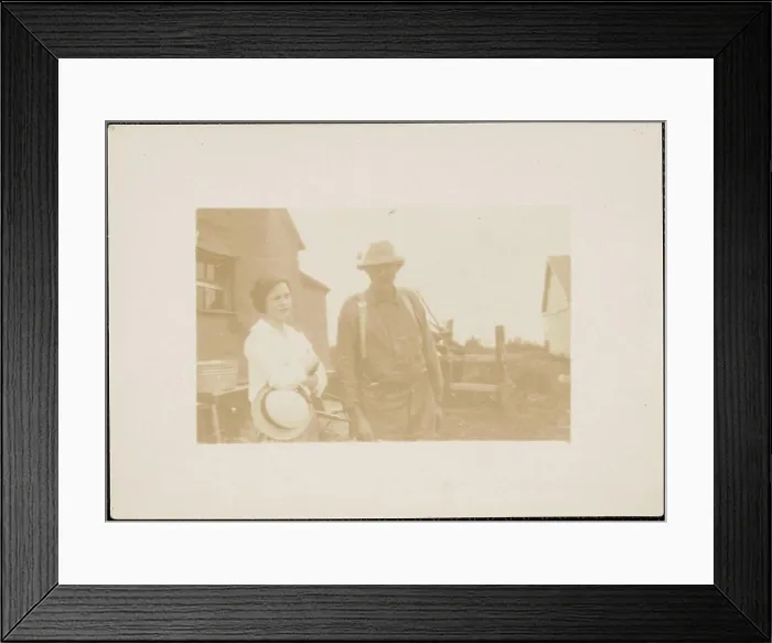 Framed Print : Two People at Messenger Farm, . Messenger Collection Framed Print : Two People at Messenger Farm, . Messenger Collection