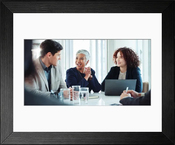 Framed Print : Team, planning and meeting with business people in office for growth strategy Framed Print : Team, planning and meeting with business people in office for growth strategy