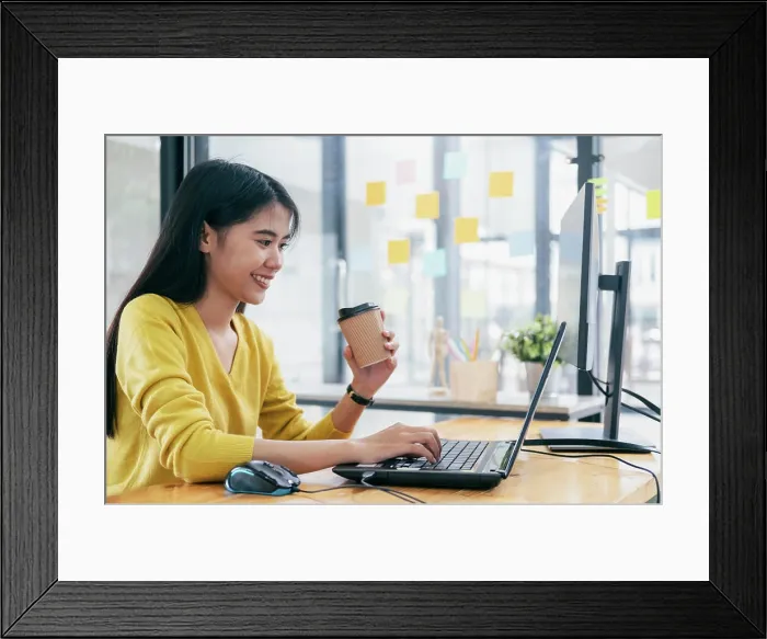 Framed Print : Programmers and developer teams are coding and developing softwa