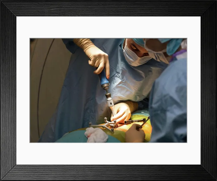 Framed Print : Reportage in the orthopedic surgery operating theatre in Pasteur 2 Hospital Framed Print : Reportage in the orthopedic surgery operating theatre in Pasteur 2 Hospital