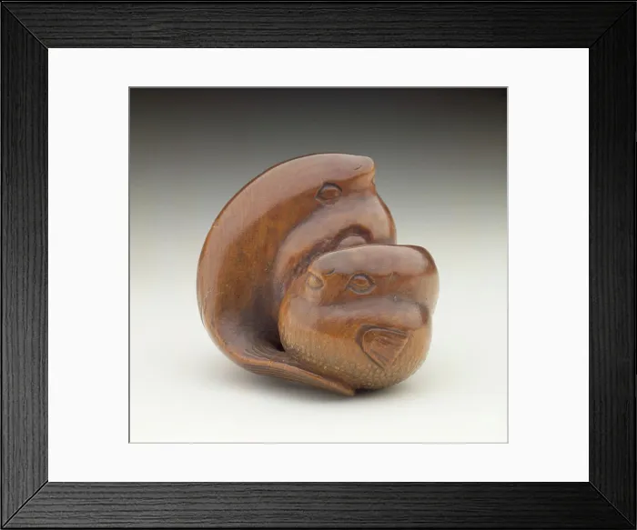 Framed Print : Pair of Blowfish. Sari (Japan, active late 18th century) Framed Print : Pair of Blowfish. Sari (Japan, active late 18th century)