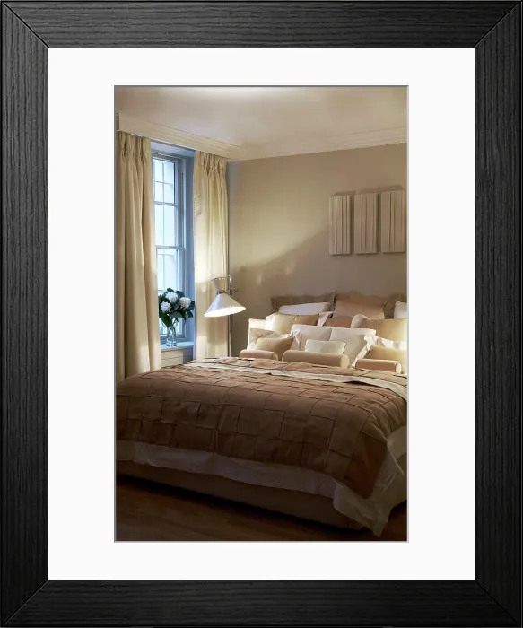 Framed Print : Bedroom view. Essenza - 3 Eaton Place, London, United Kingdom. Architect: n.a. 2006