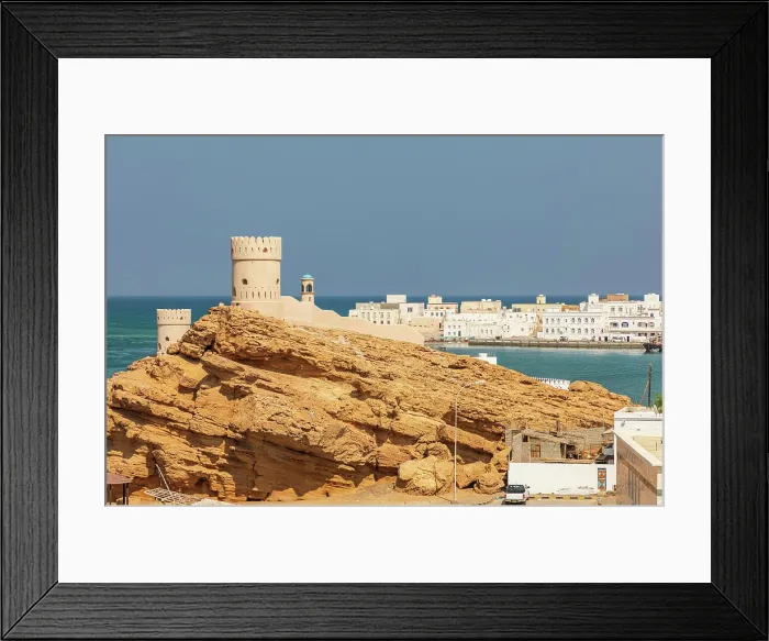 Framed Print : Middle East, Arabian Peninsula, Al Batinah South. Tower at the harbor entrance in Sur, Oman Framed Print : Middle East, Arabian Peninsula, Al Batinah South. Tower at the harbor entrance in Sur, Oman