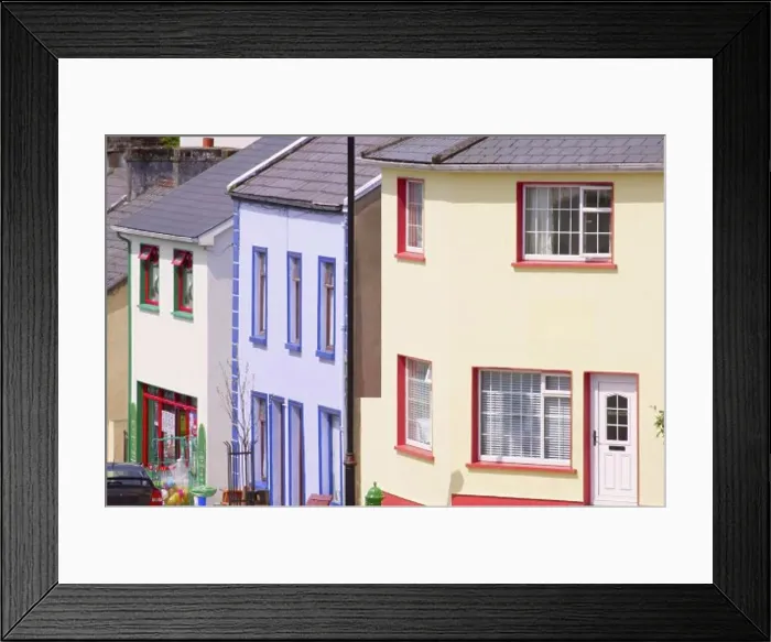 Framed Print : Exterior of houses