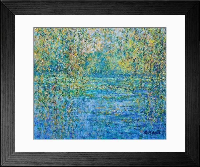 Framed Print : View Towards the Pergola from the West Side of the Pond-Late Afternoon Framed Print : View Towards the Pergola from the West Side of the Pond-Late Afternoon