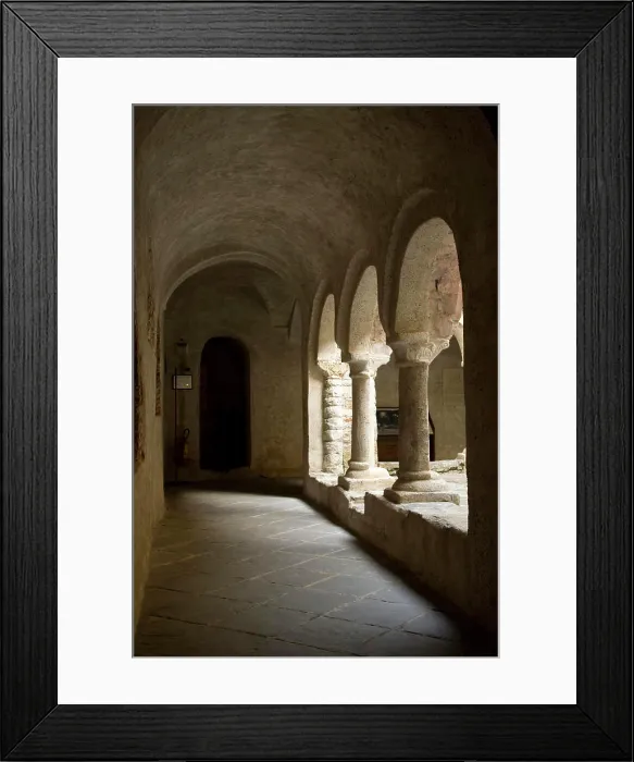Framed Print : Italy, San Fruttuoso. View inside the San Fruttuoso Abbey