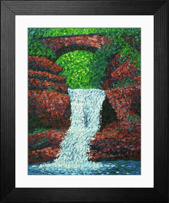 Framed Print : Upper Falls, Hocking Hills 2007 Todd Muskopf (b.20th C. American) Oil on panel Framed Print : Upper Falls, Hocking Hills 2007 Todd Muskopf (b.20th C. American) Oil on panel