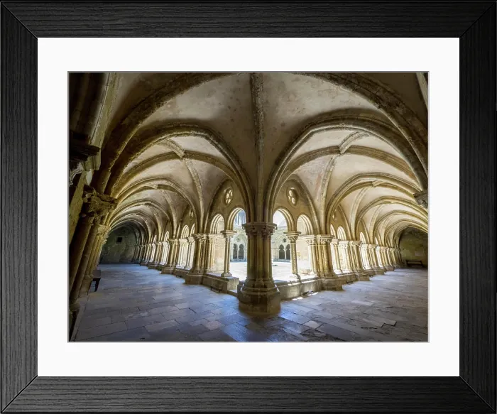 Framed Print : The early 12 century cloister in the old Cathedral (Se Velha)