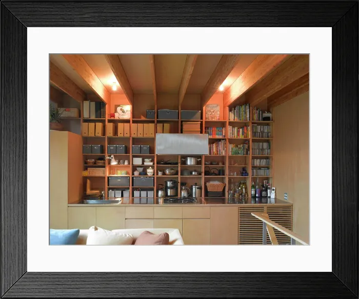 Framed Print : Near House, Tokyo, Mount Fuji Architects 2010-Living Room Looking Towards Kitchen, Tokyo, Japan, Architect Unknown Framed Print : Near House, Tokyo, Mount Fuji Architects 2010-Living Room Looking Towards Kitchen, Tokyo, Japan, Architect Unknown