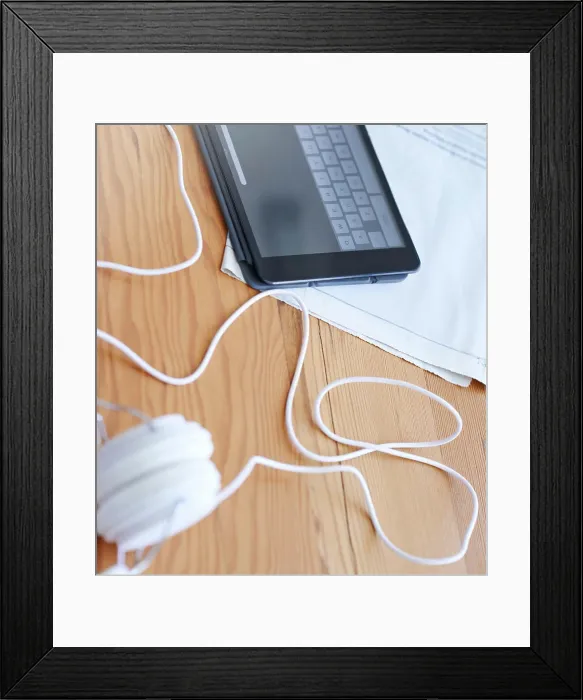 Framed Print : Business, workspace and office with tablet Framed Print : Business, workspace and office with tablet