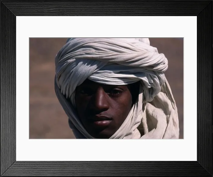 Framed Print : Algeria, Assekrem, Portrait Of Nomadic Shepherd In The Hoggar Mountains Framed Print : Algeria, Assekrem, Portrait Of Nomadic Shepherd In The Hoggar Mountains
