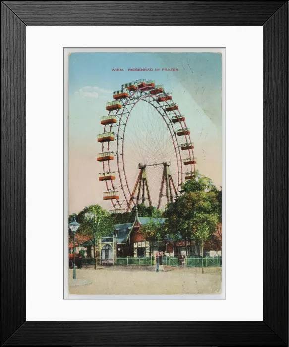 Framed Print : Vienna, Ferris wheel in Prater, Brothers Kohn KG B, Producer