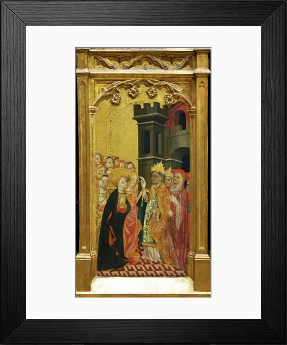 Framed Print : Four Scenes from the Life of St Ursula Valencian School circa 1400 in the interior of the Lady Lever Gallery in Port Framed Print : Four Scenes from the Life of St Ursula Valencian School circa 1400 in the interior of the Lady Lever Gallery in Port