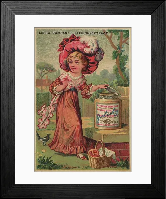 Framed Print : Liebig picture series large girls Framed Print : Liebig picture series large girls
