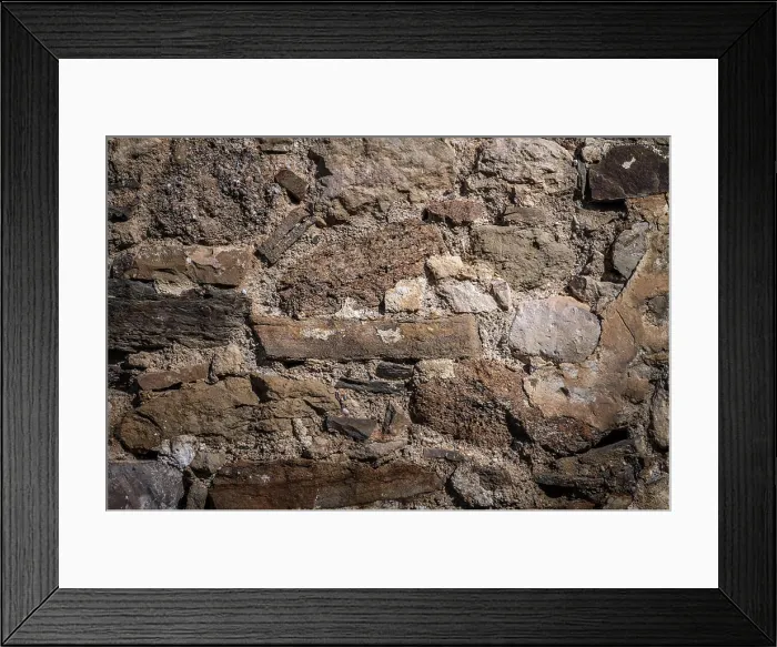 Framed Print : part of a stone wall, for background or texture Framed Print : part of a stone wall, for background or texture