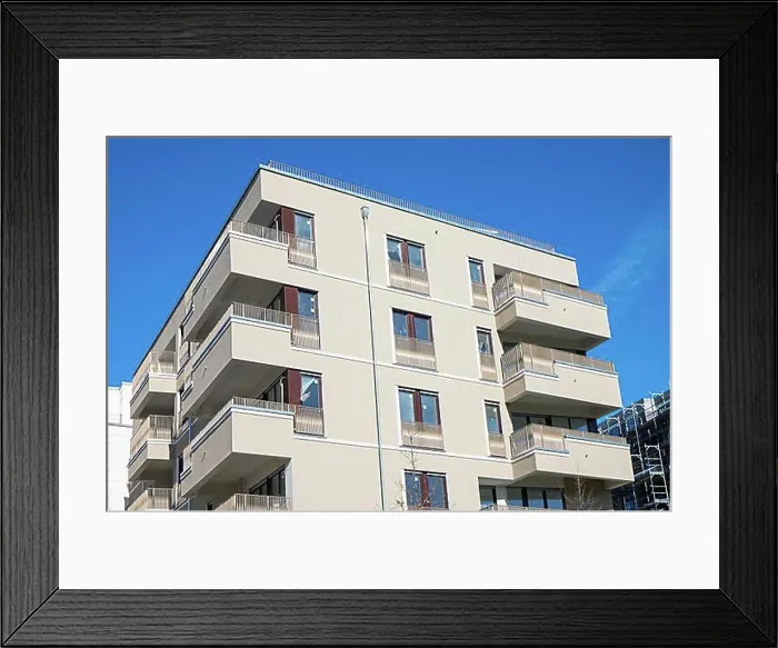 Framed Print : A new apartment building in Berlin, Germany, Europe Framed Print : A new apartment building in Berlin, Germany, Europe