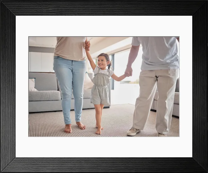 Framed Print : Kids, family and love with a girl