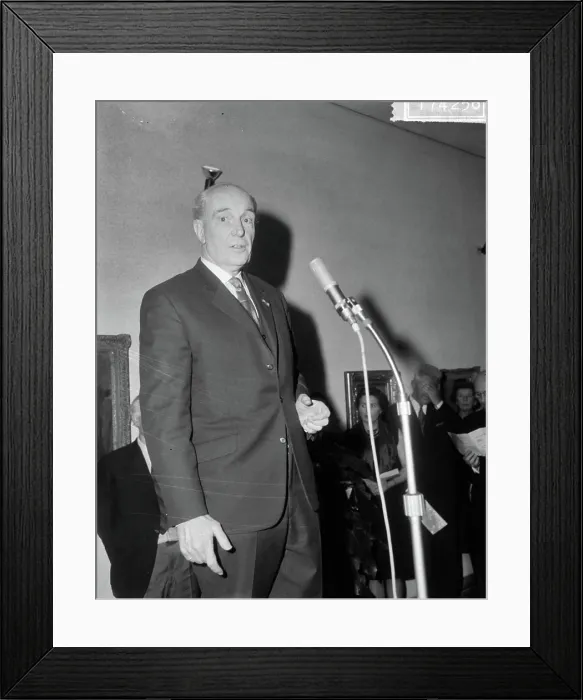 Framed Print : Anefo photo collection. 60th anniversary of the Letterkundigen Association, Prof. A. Donker. 12 February 1965 Framed Print : Anefo photo collection. 60th anniversary of the Letterkundigen Association, Prof. A. Donker. 12 February 1965
