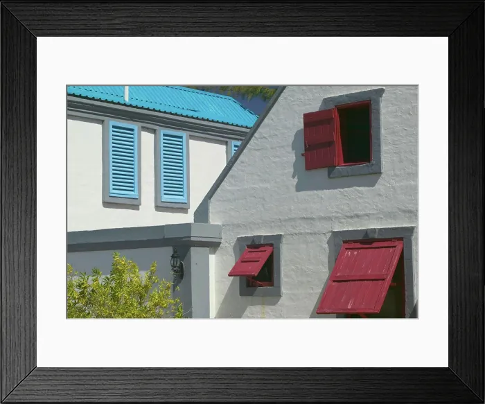 Framed Print : Caribbean, TURKS & CAICOS, Salt Cay Island, Balfour Town: Windmills Plantation Hotel
