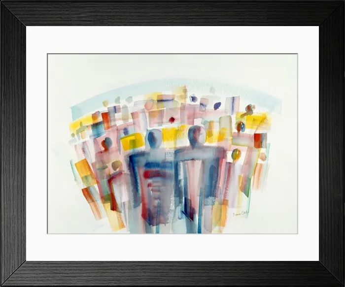 Framed Print : Violet Crowd 1994 Diana Ong (b.1940 Chinese-American) Watercolor Private Collection Framed Print : Violet Crowd 1994 Diana Ong (b.1940 Chinese-American) Watercolor Private Collection