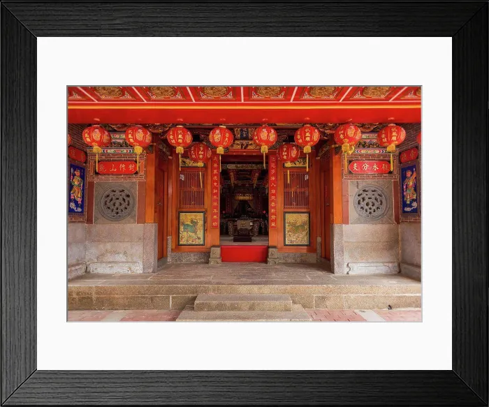 Framed Print : Buddhist temple in Shanzidou, traditional village of Kinmen Island; Shanzidou, Kinmen, Taiwan Framed Print : Buddhist temple in Shanzidou, traditional village of Kinmen Island; Shanzidou, Kinmen, Taiwan