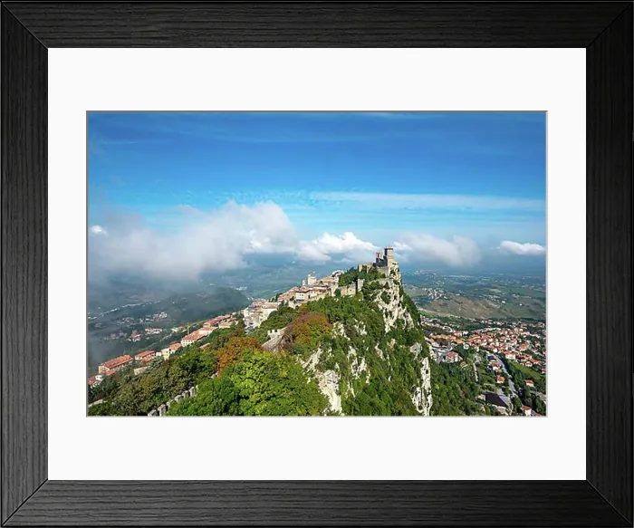 Framed Print : Torre Guaita or Rocca Guaita, old watchtower, Monte Titano, San Marino city, San Marino, Europe Framed Print : Torre Guaita or Rocca Guaita, old watchtower, Monte Titano, San Marino city, San Marino, Europe