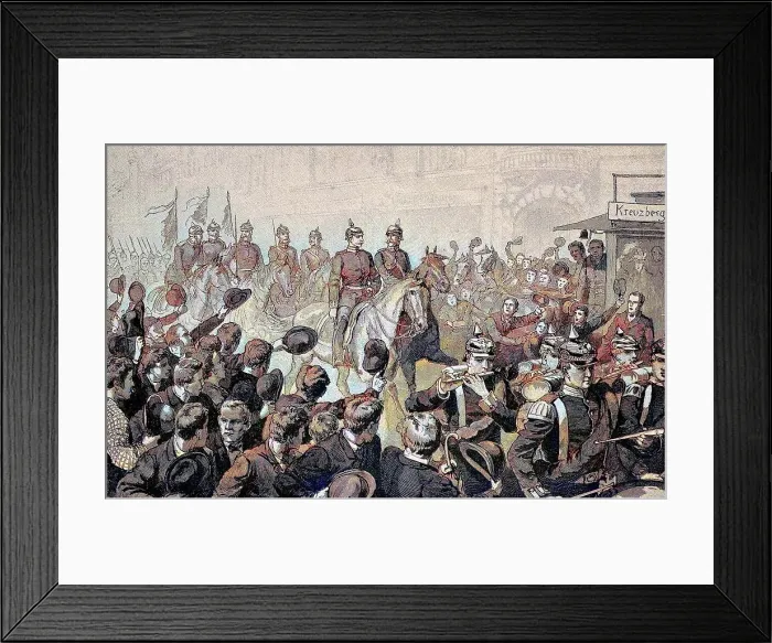 Framed Print : The Brigade Commander Crown Prince Wilhelm Comes Home from Military Exercises Framed Print : The Brigade Commander Crown Prince Wilhelm Comes Home from Military Exercises