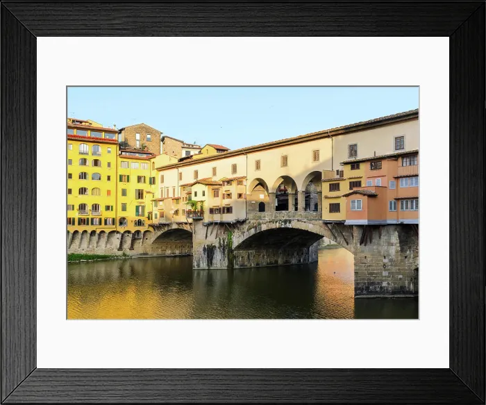 Framed Print : Ponte Vecchio Firenze estate Florence Ponte Vecchio view at summer Framed Print : Ponte Vecchio Firenze estate Florence Ponte Vecchio view at summer