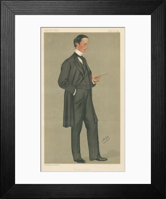 Framed Print : Politicians - Vanity Fair - Persia and India Framed Print : Politicians - Vanity Fair - Persia and India