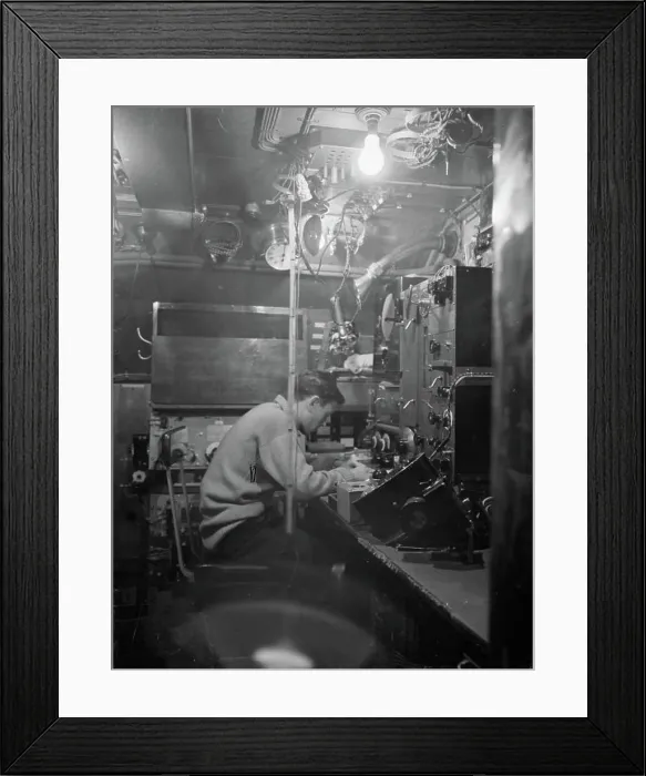 Framed Print : The Royal Navy during the Second World War On board the submarine HMS TRIBUNE at Scapa Flow