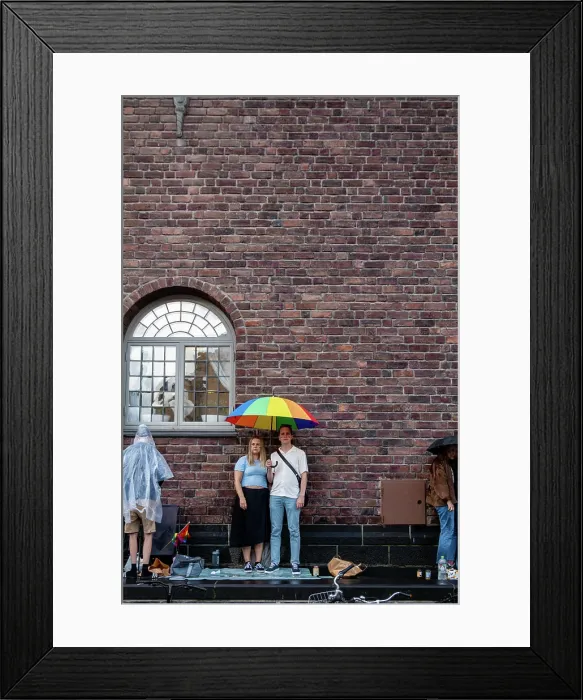 Framed Print : Stockholm, Sweden Participants and onlooker pedestrians at the Stockholm Pride march 2024 Framed Print : Stockholm, Sweden Participants and onlooker pedestrians at the Stockholm Pride march 2024