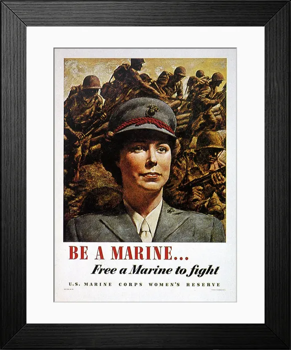 Framed Print : Woman Marine Framed Print : Woman Marine