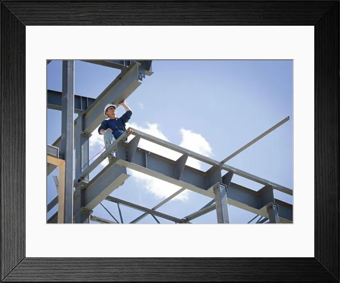 Framed Print : Worker on a job site Framed Print : Worker on a job site
