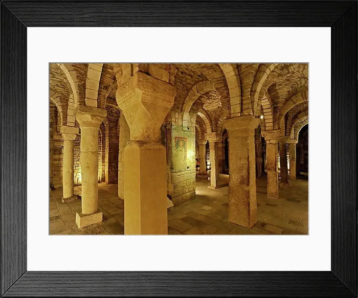 Framed Print : Columns, archways, fresco in the Byzantine style Framed Print : Columns, archways, fresco in the Byzantine style